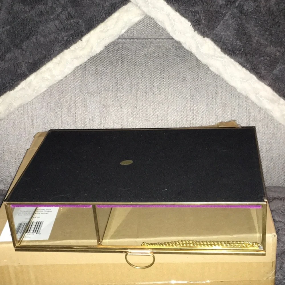 Large Glass Jewelry Box NWT Lowest Price